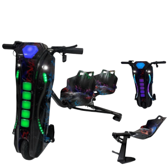 صورة سكوتر درفت 350W مع إضاءة LED وتصميم عصري - انطلق مع الإثارة والسرعة